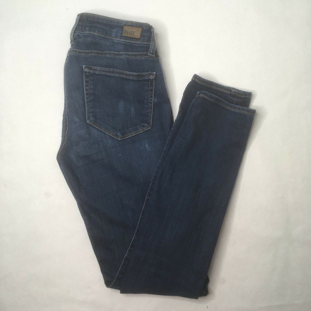 Paige Womens 26 Skyline Ankle Peg Blue Jeans O